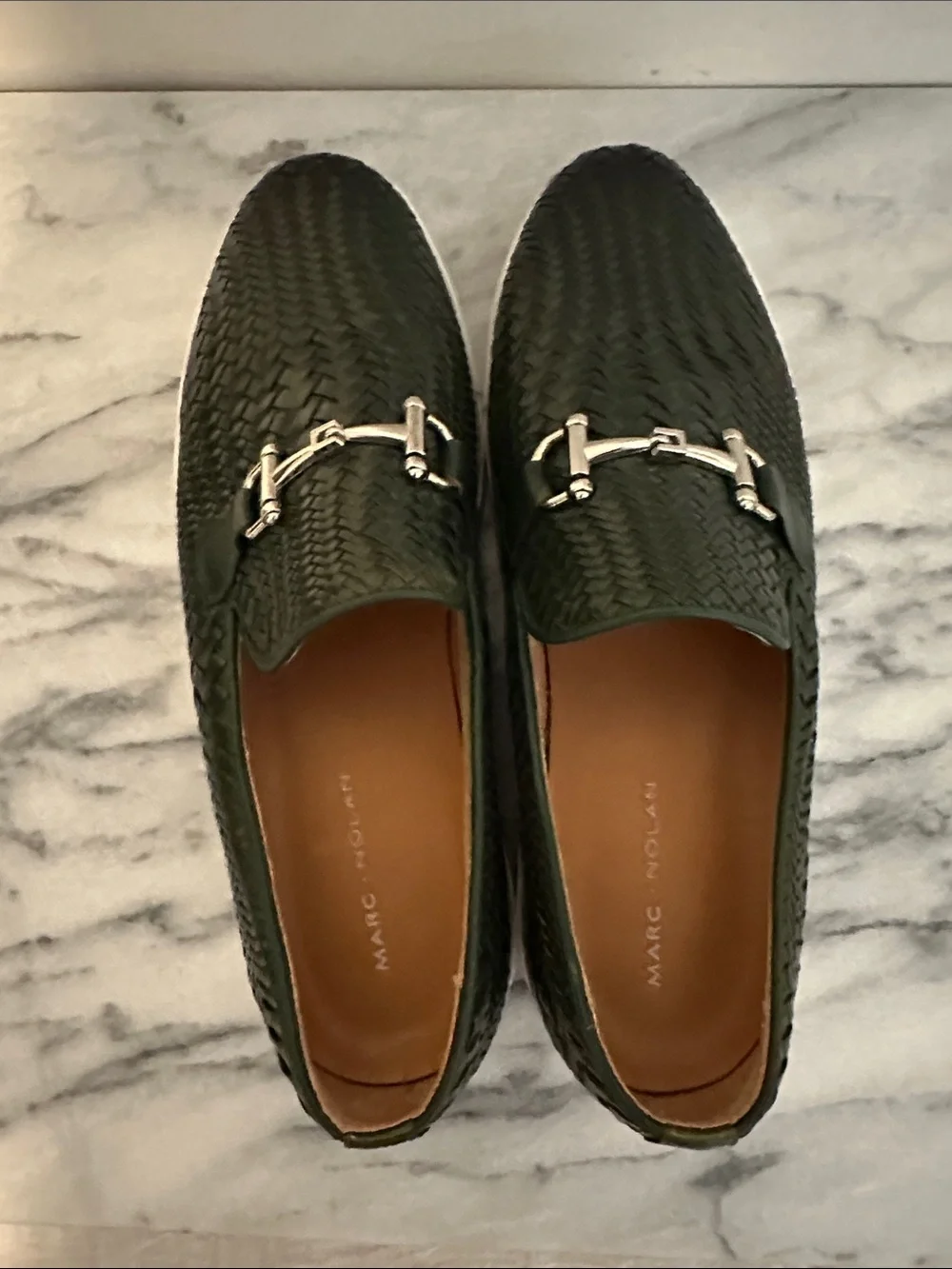 Marc Nolan Green  Woven Horse-Bit Boardwalk Sneakers Sz 10 Mens
